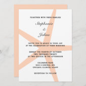 Perzik Fuzz Zeester Tropisch Strand Elegante bruil Kaart (Voorkant / Achterkant)