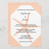 Perzik Fuzz Zeester Tropische Elegante Strand Brui Kaart (Voorkant / Achterkant)