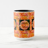 Perzik Geel Roze Blend Roos Flower Foto Mok (Midden)