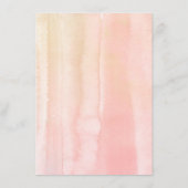 Perzik gekleurde bloemen bruiloft informatie informatiekaartje (Achterkant)