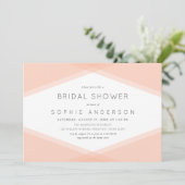 Perzik Gelaagd Geometrisch & Licht Wijze Vrijgezel Kaart (Staand voorkant)