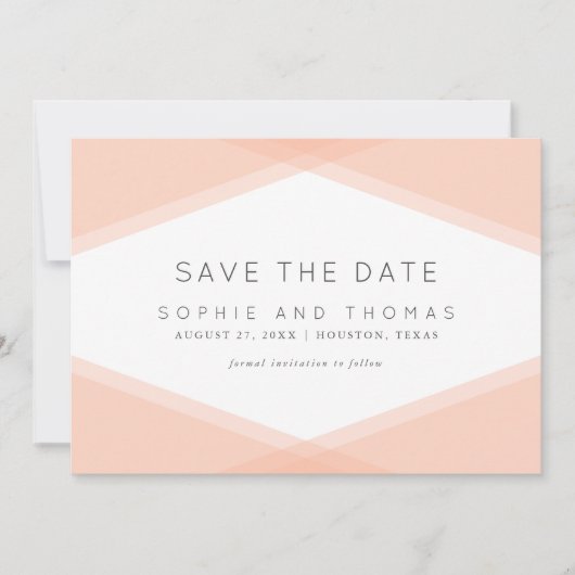 Perzik Gelaagde Geometrische & Lichte Wijze Sage S Kaart (Voorkant)