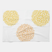 Perzik gele bloemen theedoek (Horizontaal)