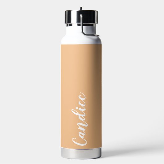 Perzik Gepersonaliseerde Bruidsmeisje bruiloft Waterfles (Links)