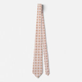 Perzik geruite hart geruit retro kleur das (Voorkant)