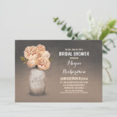 Perzik geschilderd metselaar potje rustiek vrijgez kaart (Staand voorkant)