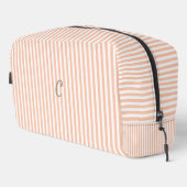 Perzik Gestreepte Monogram Make-uptas Toilettasje (Rechterhoek)