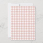 Perzik Gingham Bloemige Paasbrunch en Eiersoeken Kaart (Achterkant)