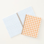 Perzik Gingham Notitieboek (Binnen)