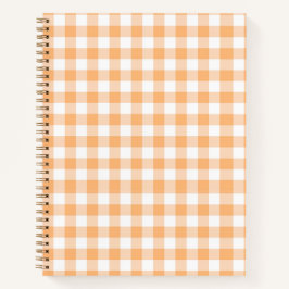 Perzik Gingham Notitieboek