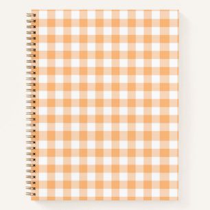 Perzik Gingham Notitieboek