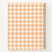 Perzik Gingham Notitieboek (Achterkant)