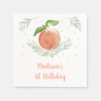 Perzik Goud Bloemen Verjaardag