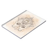 Perzik & Goud Boho Lotus Bloem Schoonheid Notitieboek (Linkerzijde)
