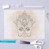 Perzik & Goud Boho Lotus Bloem Schoonheid Tissuepapier (Craft)