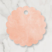 Perzik Goud Waterverf Bloemen Baby Shower Bedankjes Labels (Achterkant)