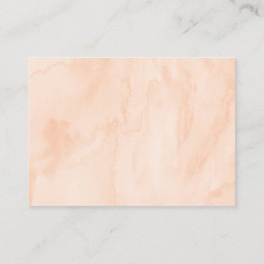 Perzik Gouden Bloemen Baby shower Luier Raffle Informatiekaartje (Achterkant)