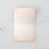 Perzik & Gouden Glitter Bedankkaart (Binnen)