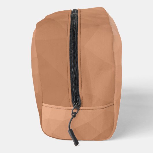 Perzik gradiënt geometrisch mesh patroon Monogram Toilettasje (Rechts)
