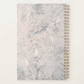 Perzik & Grijs Marmer Monogramed Bruiloft Planner (Achterkant)
