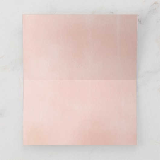 Perzik groen bloemig elegant plaatskaart plaatskaartje (Binnenkant ongevouwen)