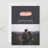 Perzik Groen Navy Pastel Voeg Afbeelding Toe Bewaa Save The Date (Voorkant)