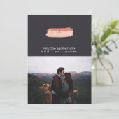 Perzik Groen Navy Pastel Voeg Afbeelding Toe Bewaa Save The Date (Staand voorkant)