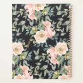 Perzik Groene Marine Pastel Bloemige Trouwplanner Planner (Achterkant)
