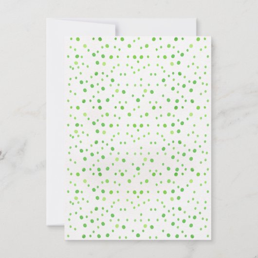 Perzik Groene Taco Over Twee 2e Verjaardag Uitnodi Kaart (Achterkant)