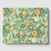 Perzik Groene Trouw Lente Pastel Bloem Gastenboek (Achterkant)