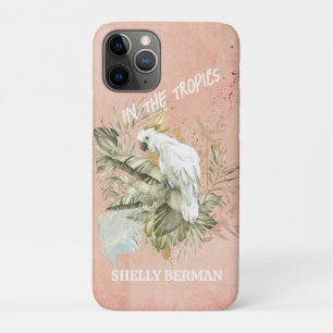 Perzik Grunge Boho Bloemen Kaketoe Case-Mate iPhone Case