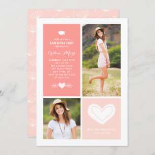 Perzik hart doedels foto collage Afstuderen Kaart