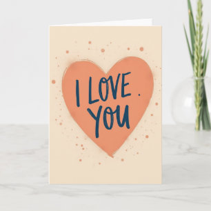 Perzik Hart Liefde Kaart