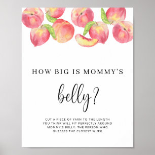 PERZIK hoe groot is mama's buik spelposter Poster