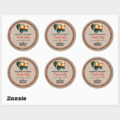 Perzik Inmaakpot Kraft Papier Stijl Label (Vel)