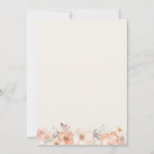 Perzik Ivoor Bloemen Huwelijksgelofte Vernieuwing Kaart (Achterkant)
