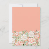 Perzik Ivoor Bloemen Vrijgezellenfeest Dank u kaar Kaart (Achterkant)