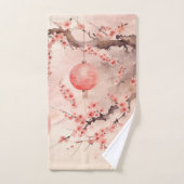 Perzik Japanse Lantaarns Sakura Bloesems Bad Handdoek (Handdoek)