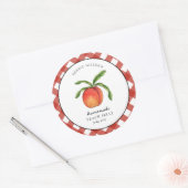  Perzik Jelly Landelijke stijl Ronde Sticker (Envelop)