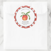  Perzik Jelly Landelijke stijl Ronde Sticker (Tas)