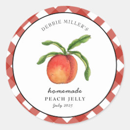  Perzik Jelly Landelijke stijl Ronde Sticker