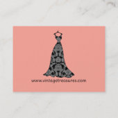 Perzik  Jurk Pet Mode Diva Visitekaartje (Achterkant)