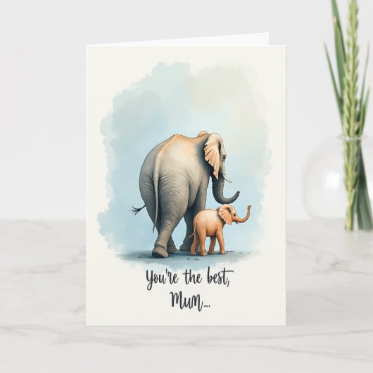 Perzik Kalf Moeders Liefde Kaart (Voorkant)