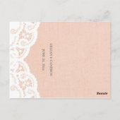 Perzik Kant Dagelijks Bruiloft Menu (Achterkant)