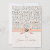 Perzik kant en parelhoenders kaart (Achterkant)