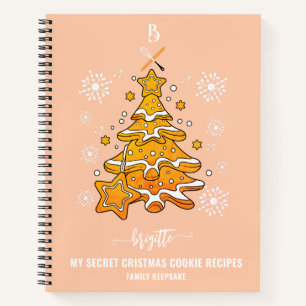 Perzik Kerstboom Cookie Baking Crew Sneeuwvlokken Notitieboek