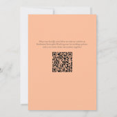 Perzik Klaprozen Moderne Elegante Bloemige Bruilof Save The Date (Achterkant)