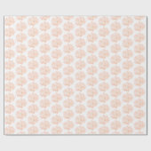 Perzik Kleurige Hortensia Op Wit Cadeaupapier (Vlak)