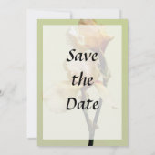 Perzik Kleurige Irissen Bewaar de Datum Save The Date (Achterkant)