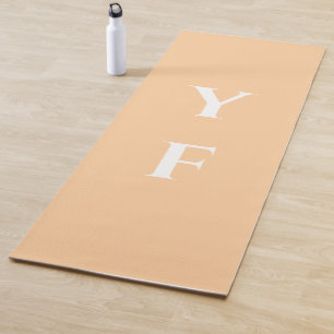 Perzik kleurige yogamat met aangepaste naam en ini